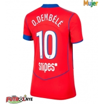 Camiseta Paris Saint-Germain Ousmane Dembele #10 Tercera Equipación para mujer 2025-26 manga corta